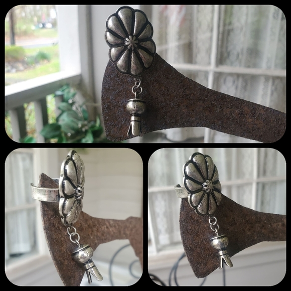 Boho Hippie gypsy concho squash Blossom Charm ring - Picture 4 of 9